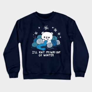 Polar Bear Knitter Crewneck Sweatshirt